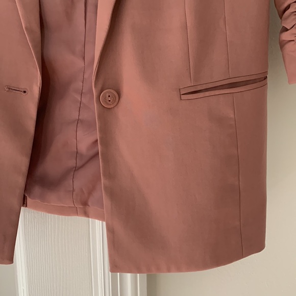Pink single-button boyfriend blazer - Picture 2 of 4